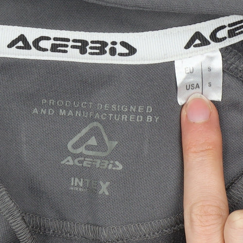 Acerbis Mens Grey 1/4 Zip Long Sleeve Football Sweatshirt Size S