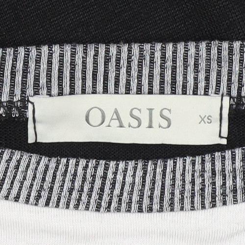 Oasis Womens Grey Colourblock Pullover Sweatshirt XS