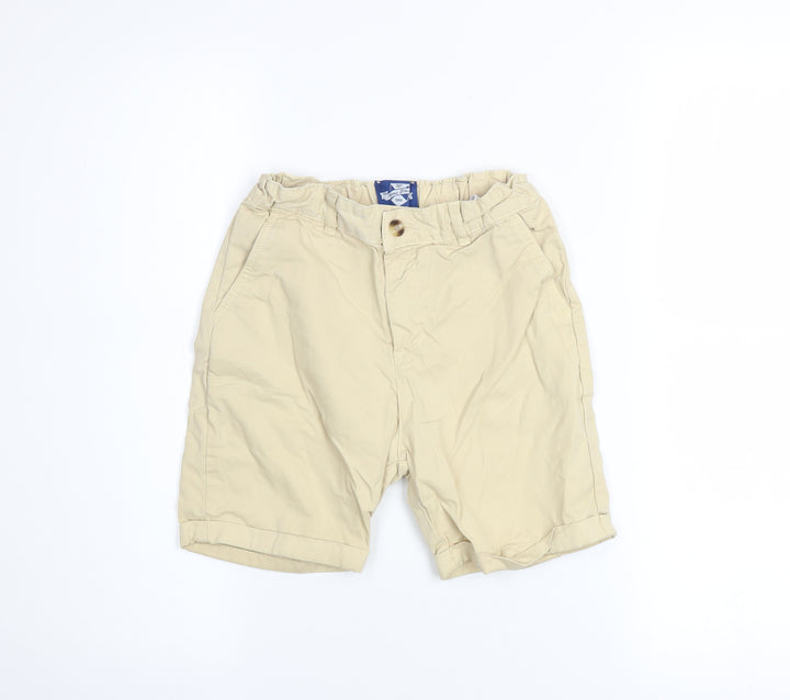 Thomas Brown Boys Beige Chino Shorts 8-9 Years Casual Cotton Twill