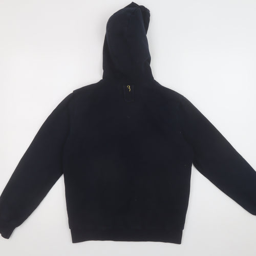 3 Italian Couture Girls Black Full Zip Hoodie 11-12 Years Embroidered Logo