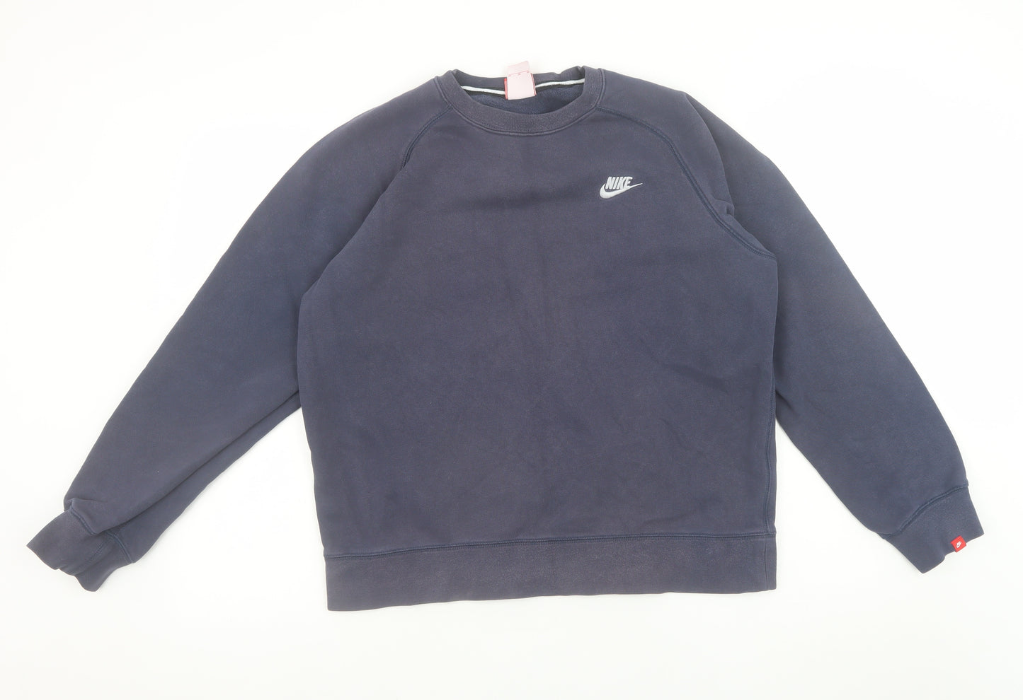 Nike Men's Blue Pullover Sweatshirt M Logo Crew Neck Sportswear