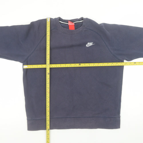 Nike Men's Blue Pullover Sweatshirt M Logo Crew Neck Sportswear