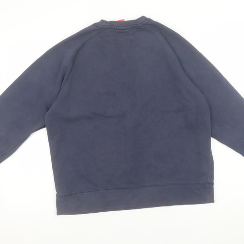 Nike Men's Blue Pullover Sweatshirt M Logo Crew Neck Sportswear
