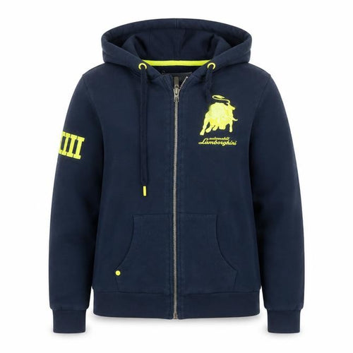Automobili Lamborghini Women Navy Full Zip Hoodie Size 10 Cotton