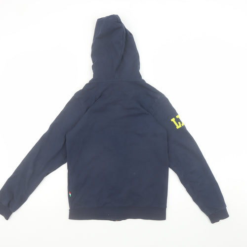 Automobili Lamborghini Women Navy Full Zip Hoodie Size 10 Cotton