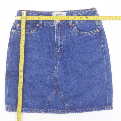 New Look Women's Blue Denim Short Skirt Size 8 Cotton Casual