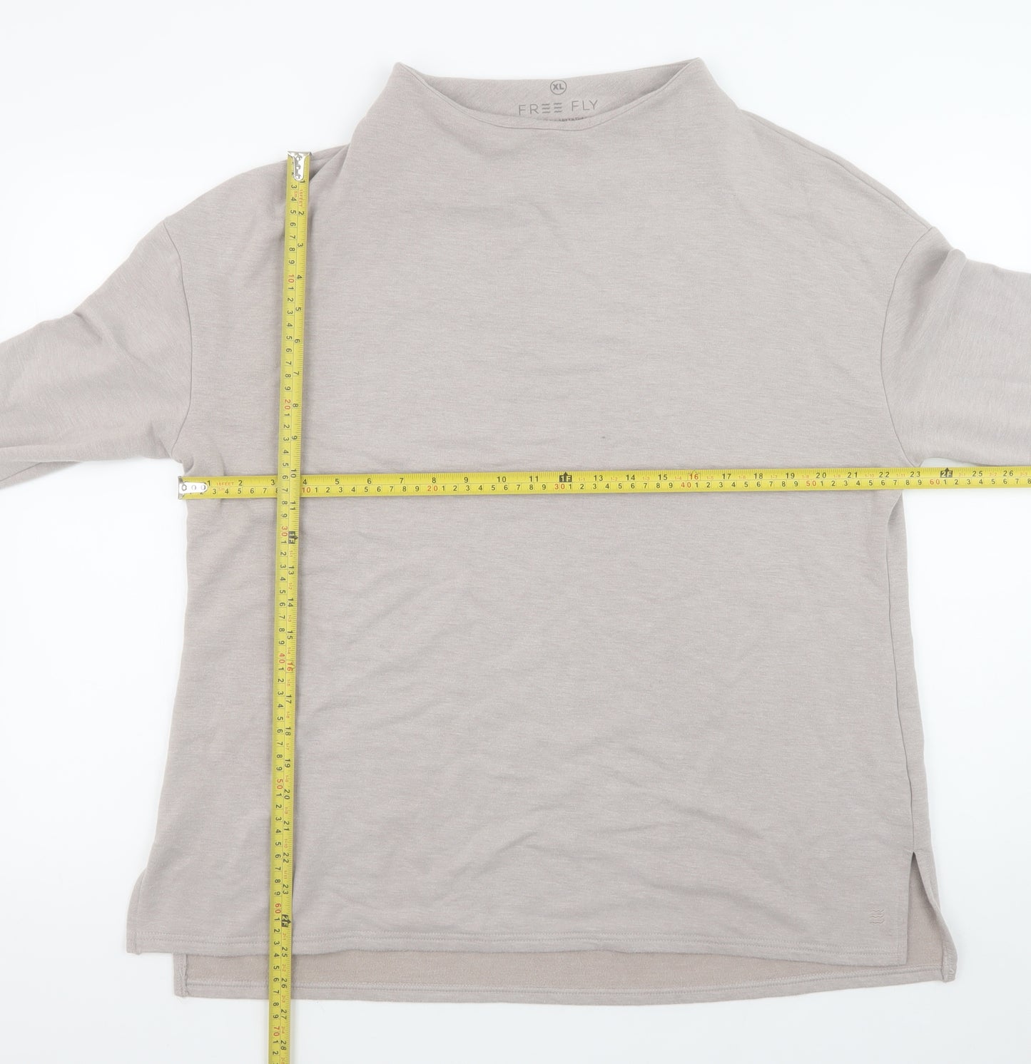 Free Fly Womens Beige XL Pullover Sweatshirt Lightweight Relaxed Fit