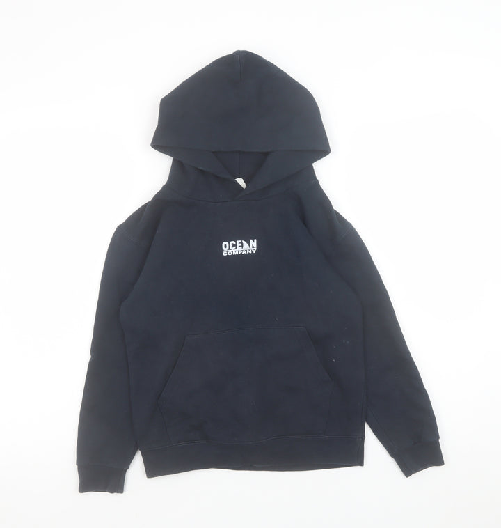 SG Ocean Company Boys Navy Pullover Hoodie 9-10 Years Jurassic Shark Print