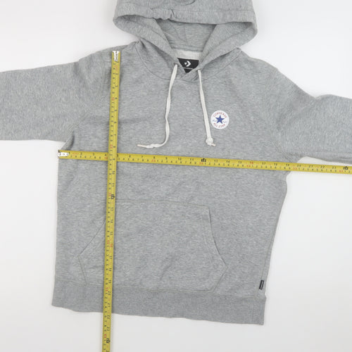 Converse Mens Grey Pullover Hoodie Medium Regular Fit Fleece