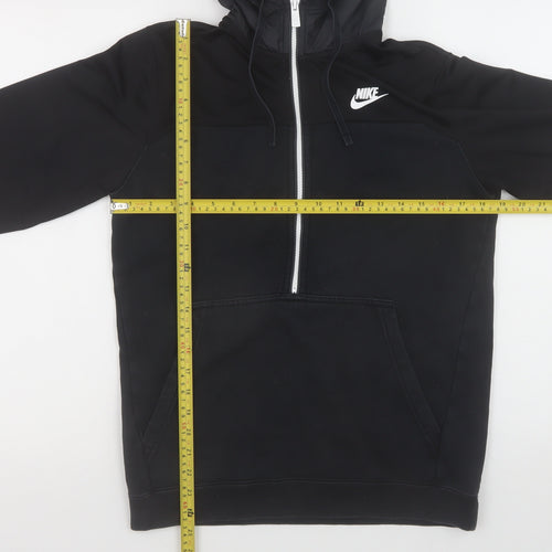 Nike Men's Black Small 1/2 Zip Hoodie Regular Fit Sportswear