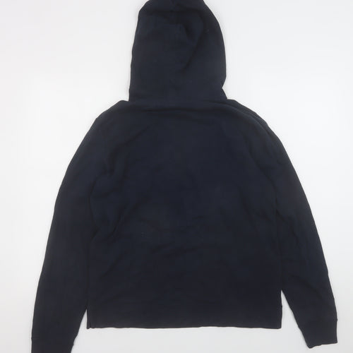 Hollister Men’s Blue Pullover Hoodie Small Logo Graphic Fleece