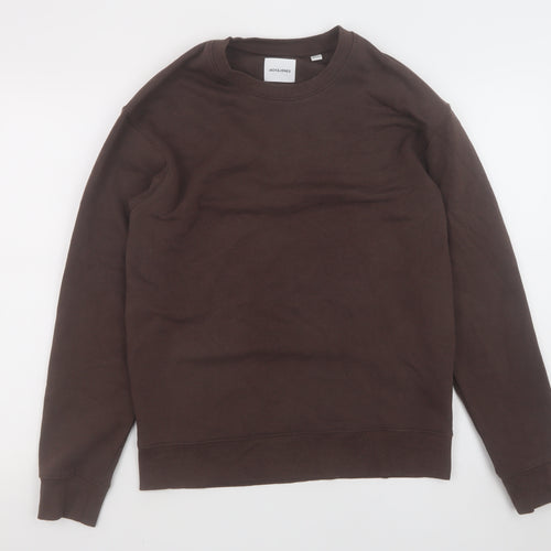 Jack & Jones Men's Brown XS Crew Neck Pullover Sweatshirt