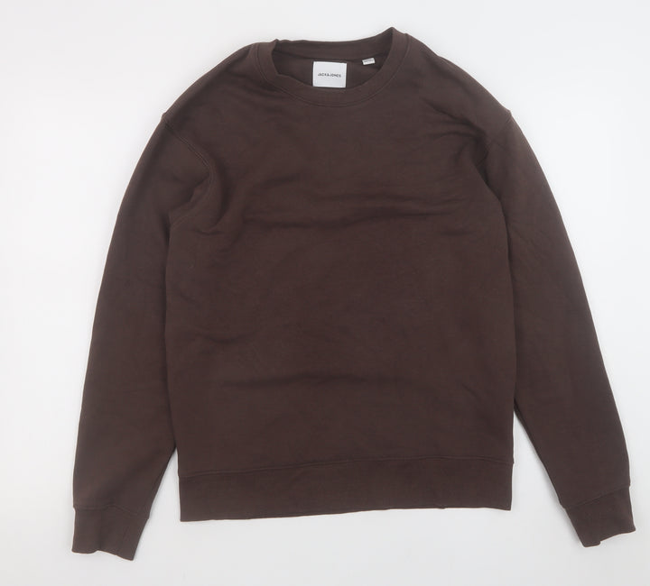 Jack & Jones Men's Brown XS Crew Neck Pullover Sweatshirt