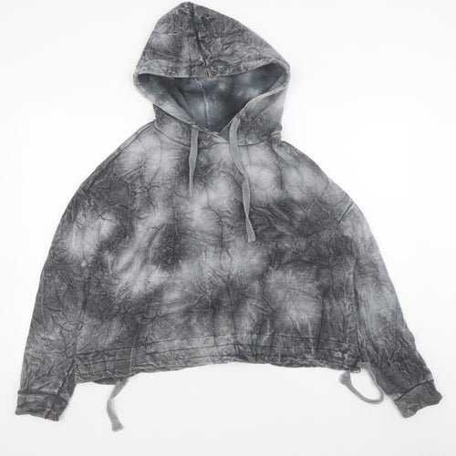 Birgi Men's Grey Tie Dye Pullover Hoodie Size M Relaxed Fit