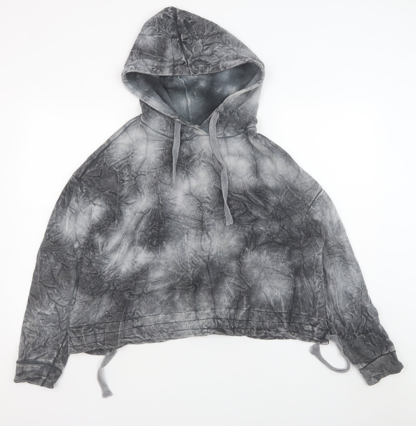 Birgi Men's Grey Tie Dye Pullover Hoodie Size M Relaxed Fit
