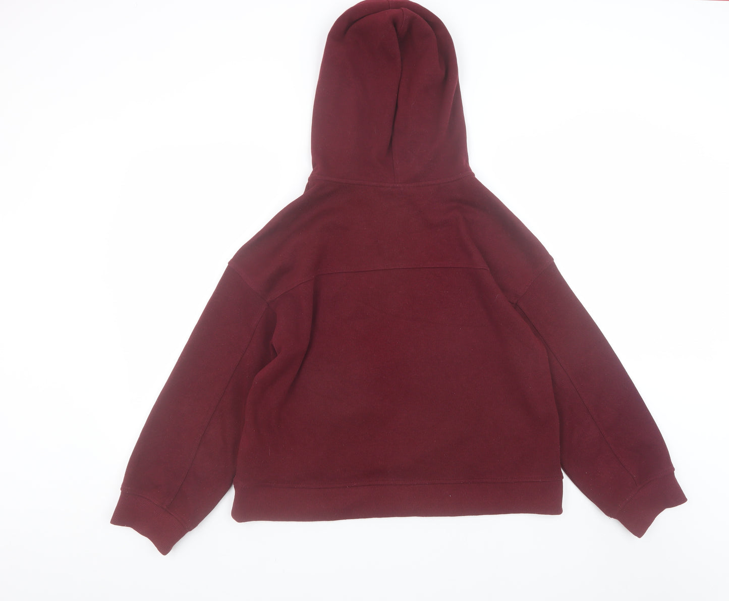 The Great British Teddy Bear Burgundy Hoodie Womens M Pullover Fleece