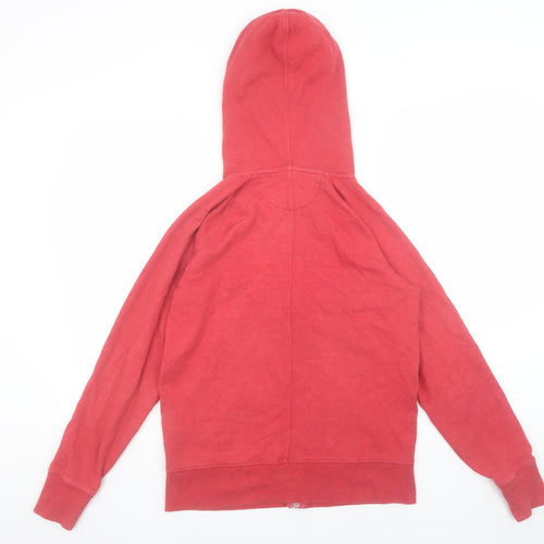 GAP Men's Red Hooded Full Zip Cotton Blend Jacket Size M