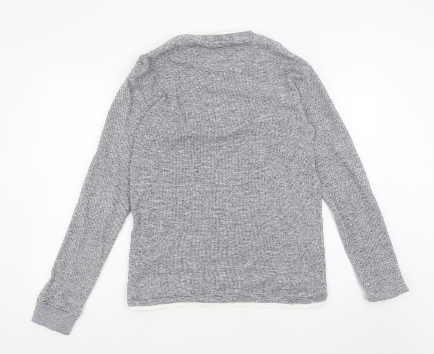 Next Men's Grey Cotton Crew Neck Sweatshirt Size M Regular Fit