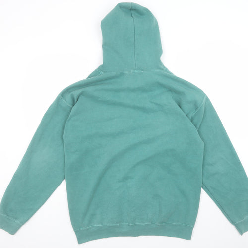 Urban Outfitters Women Green Hooded Full Zip Fleece Jacket S