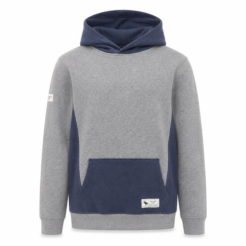 Abercrombie Kids Boys Grey Colourblock Pullover Hoodie 13-14 Years