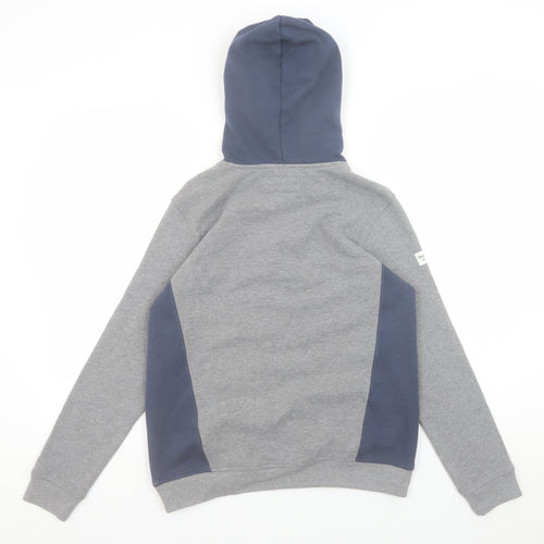Abercrombie Kids Boys Grey Colourblock Pullover Hoodie 13-14 Years