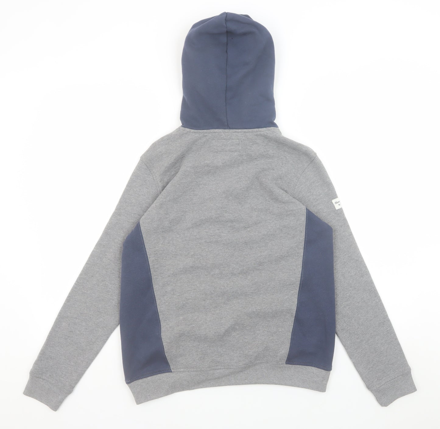 Abercrombie Kids Boys Grey Colourblock Pullover Hoodie 13-14 Years