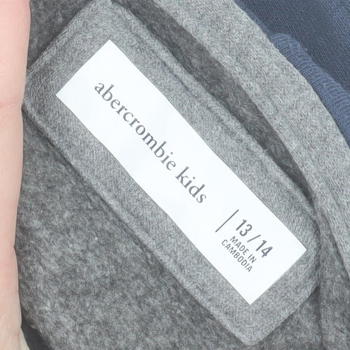 Abercrombie Kids Boys Grey Colourblock Pullover Hoodie 13-14 Years