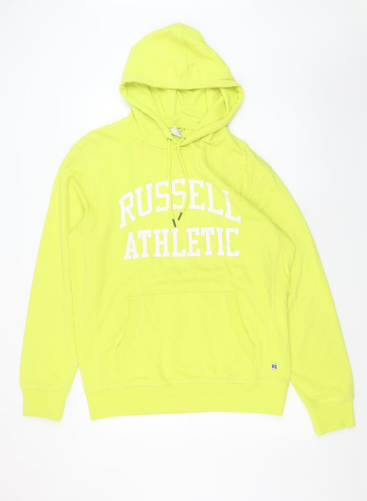 Russell Athletic Men's Yellow Pullover Hoodie Size L Regular Fit