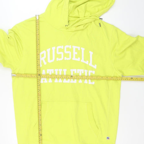 Russell Athletic Men's Yellow Pullover Hoodie Size L Regular Fit