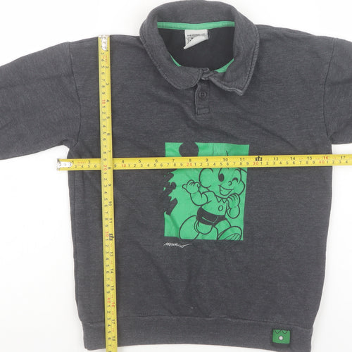 Hering Kids Boys Grey Turma da Mônica Henley Sweatshirt Age 10 Cotton Blend