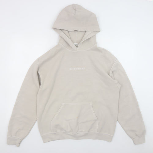 Missguided Womens Beige Small Pullover Hoodie Sweatshirt