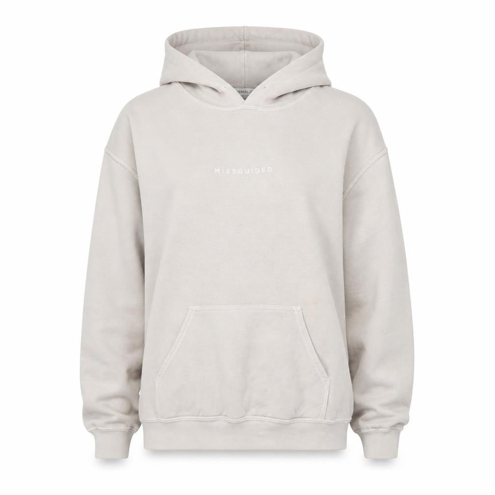 Missguided Womens Beige Small Pullover Hoodie Sweatshirt