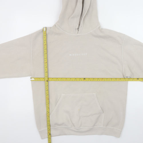 Missguided Womens Beige Small Pullover Hoodie Sweatshirt