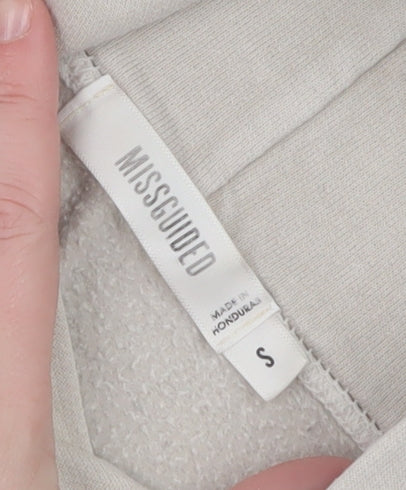 Missguided Womens Beige Small Pullover Hoodie Sweatshirt
