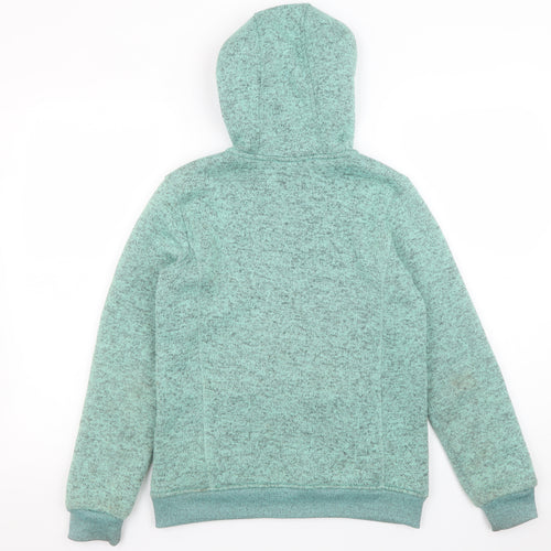 Mountain Warehouse Girls Green Hooded Full Zip Fleece Jacket 11-12 Years