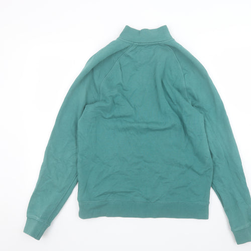 Farah Men's Green 1/4 Zip Cotton Sweatshirt Size L
