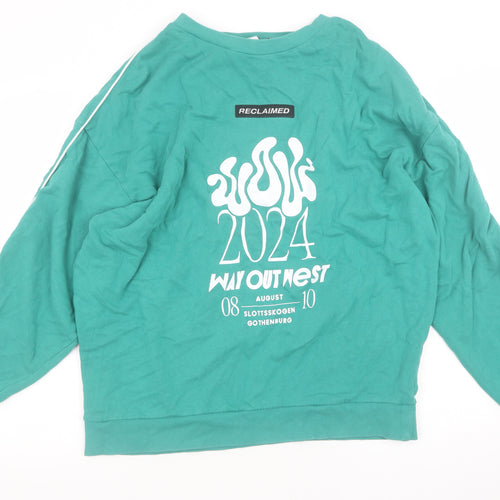Reclaimed Vintage Women's Green Pullover Sweatshirt M Way Out West 2024