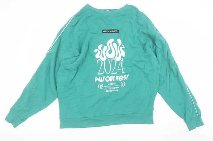 Reclaimed Vintage Women's Green Pullover Sweatshirt M Way Out West 2024