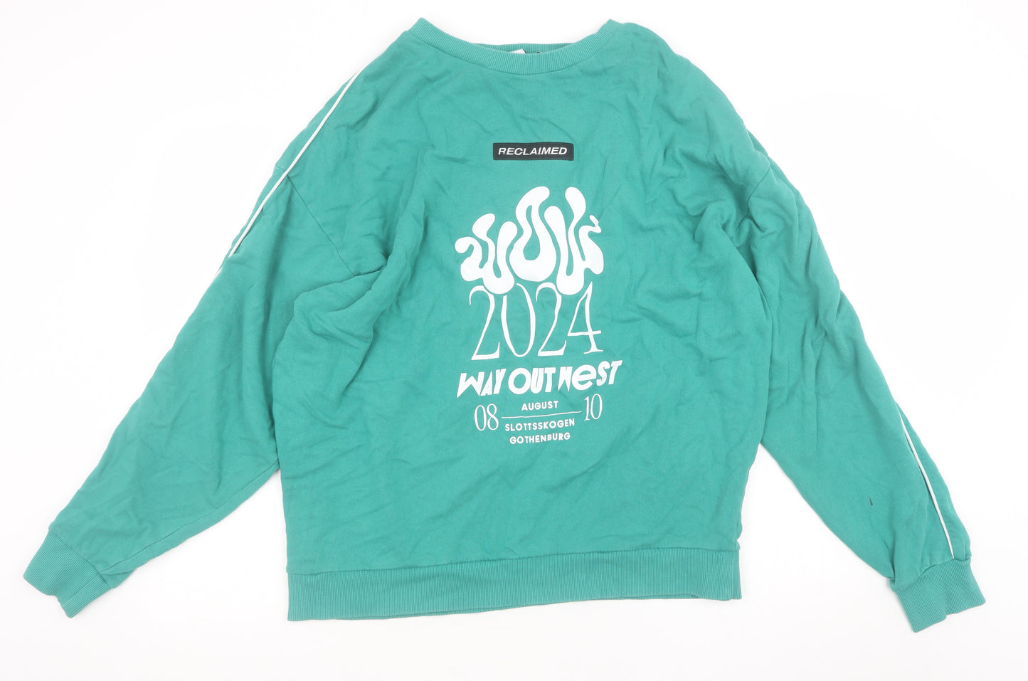 Reclaimed Vintage Women's Green Pullover Sweatshirt M Way Out West 2024