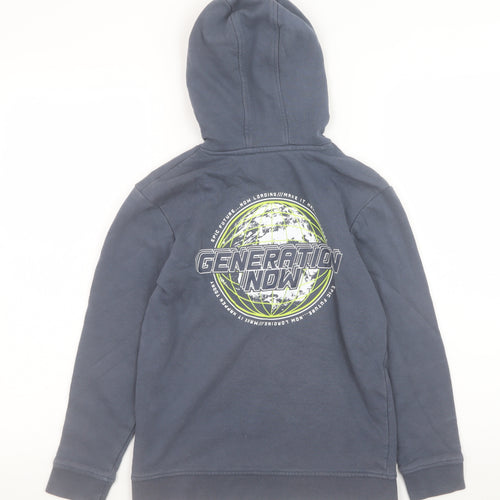 George Boys Blue Pullover Hoodie 10-11 Years Graphic Print Hooded Sweatshirt