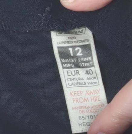 Dunnes Stores Women's Black Size 12 Flared Trousers
