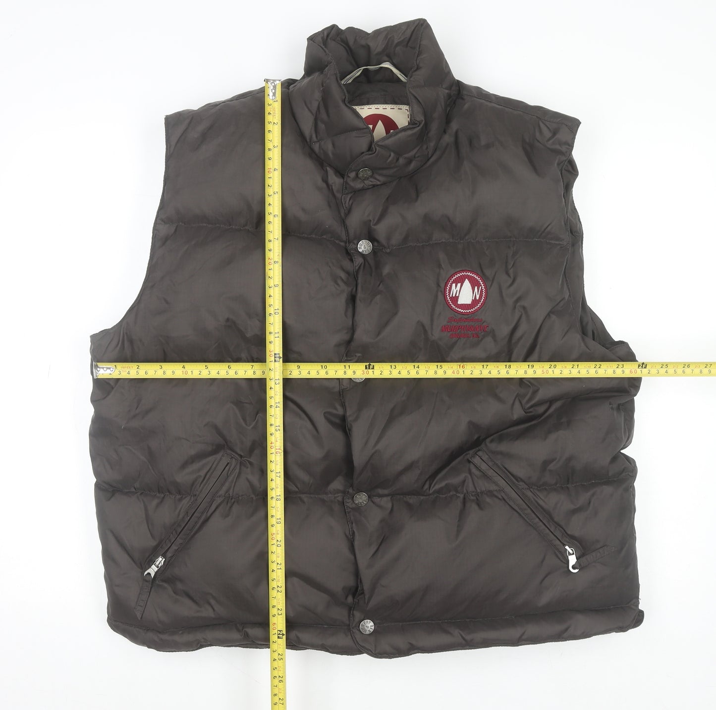 Murphy&Nye Men’s Brown Down Puffer Waistcoat L Regular Fit