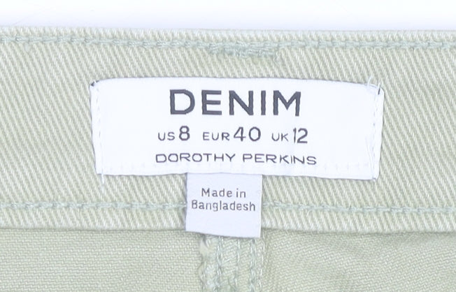 Dorothy Perkins Women Beige Denim Skirt Size 12 Casual Pencil Style