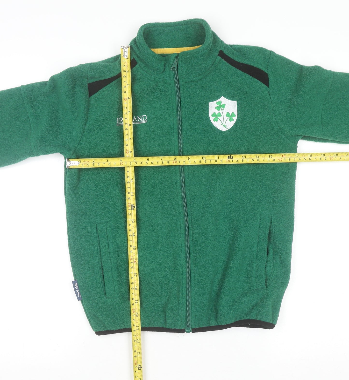 Ireland Boys Green Full Zip Fleece Sweatshirt 9-10 Years