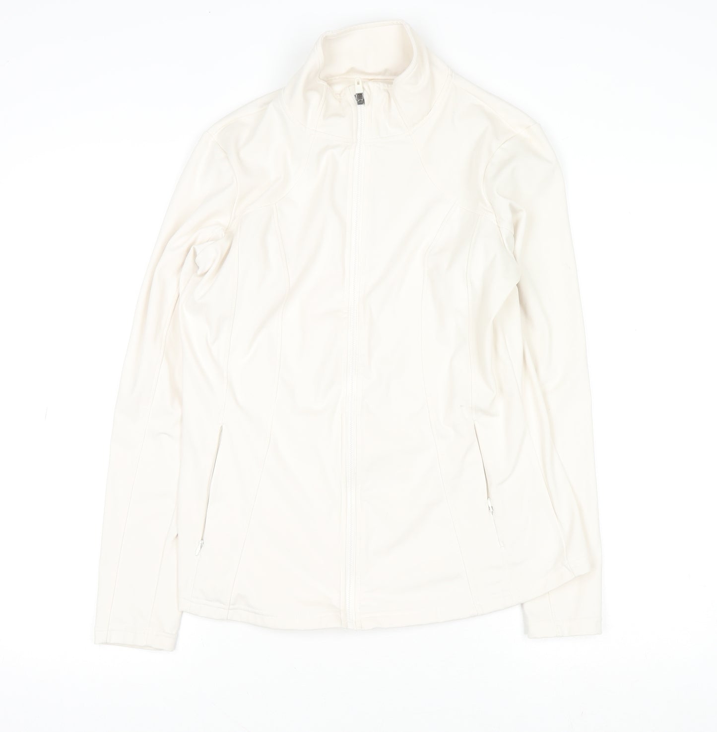 Dunnes Stores Womens Ivory Softshell Full Zip Active Jacket Size 12
