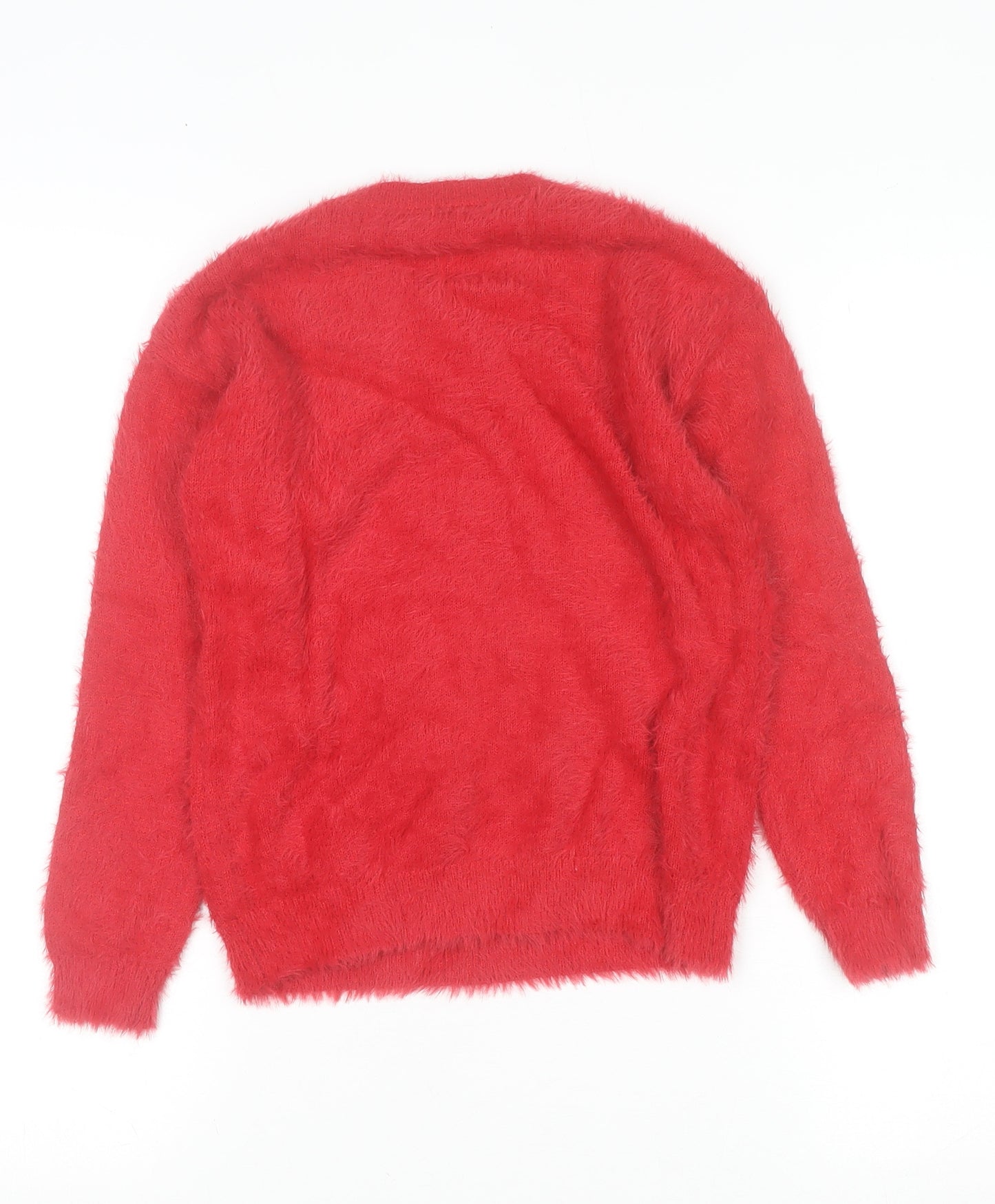 Dunnes Stores Girls Red Reindeer Sequin Christmas Jumper Age 8-9 Years