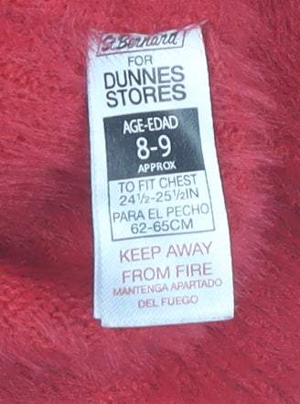 Dunnes Stores Girls Red Reindeer Sequin Christmas Jumper Age 8-9 Years