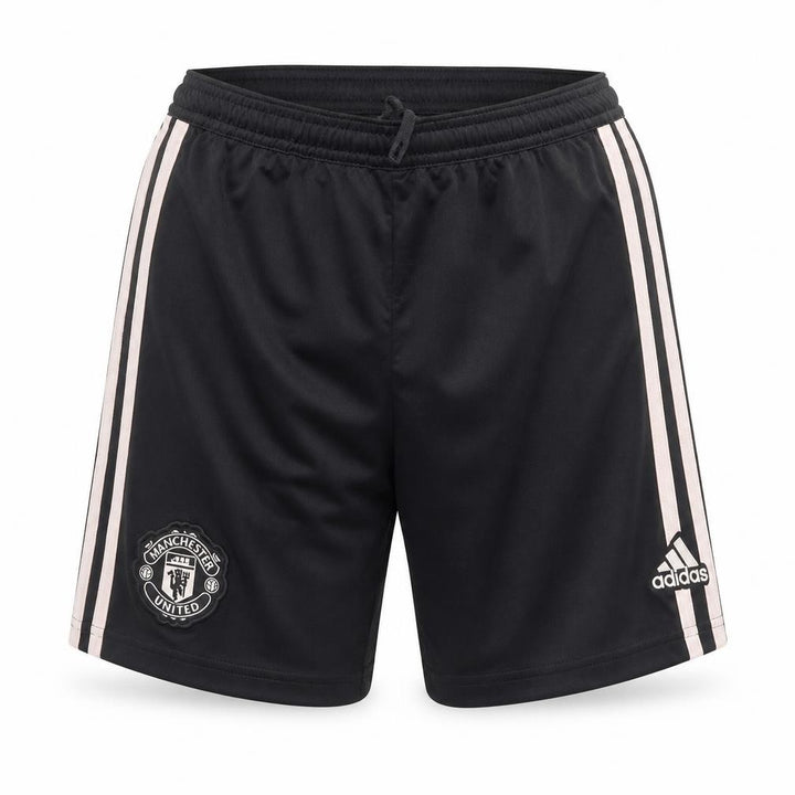 adidas Girls Black Football Shorts 11-12 Years Manchester United Activewear