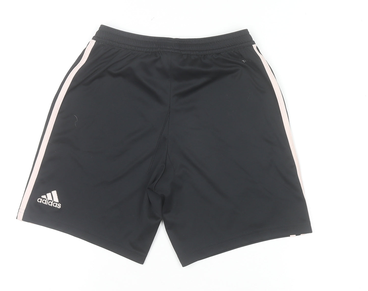 adidas Girls Black Football Shorts 11-12 Years Manchester United Activewear