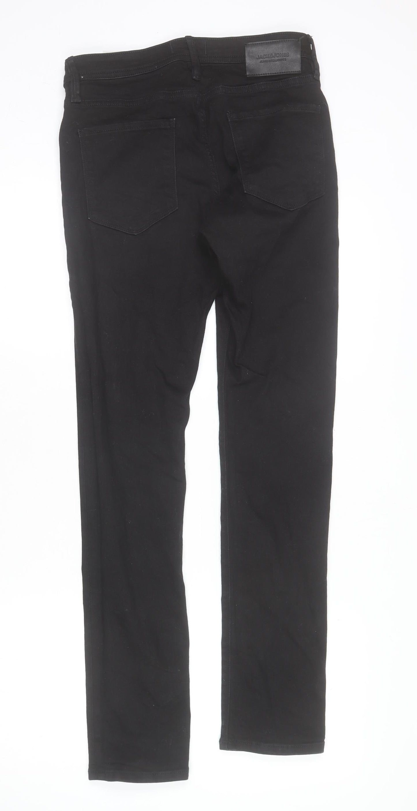 Jack & Jones Men's Black Slim Fit Glenn Jeans 28W 32L Denim